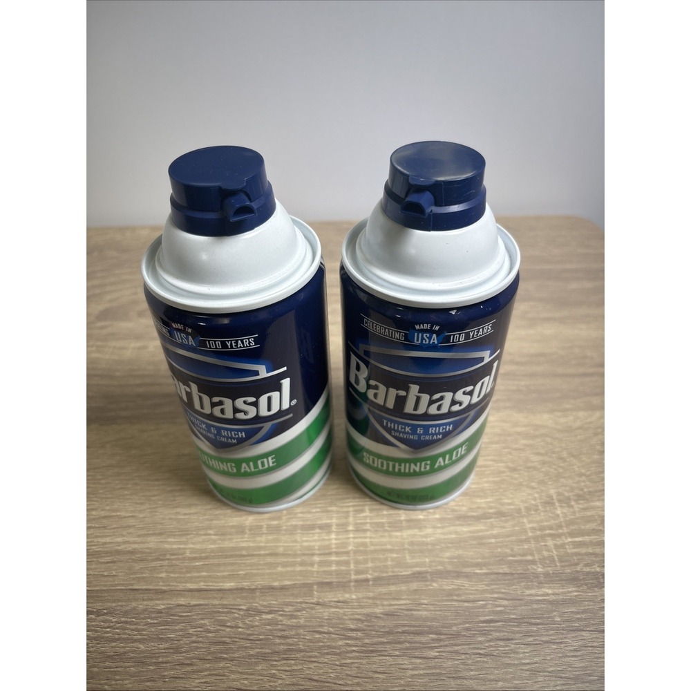 2 NEW Barbasol Sensative Skin Shaving Cream Soothing Aloe Cans 10oz ea